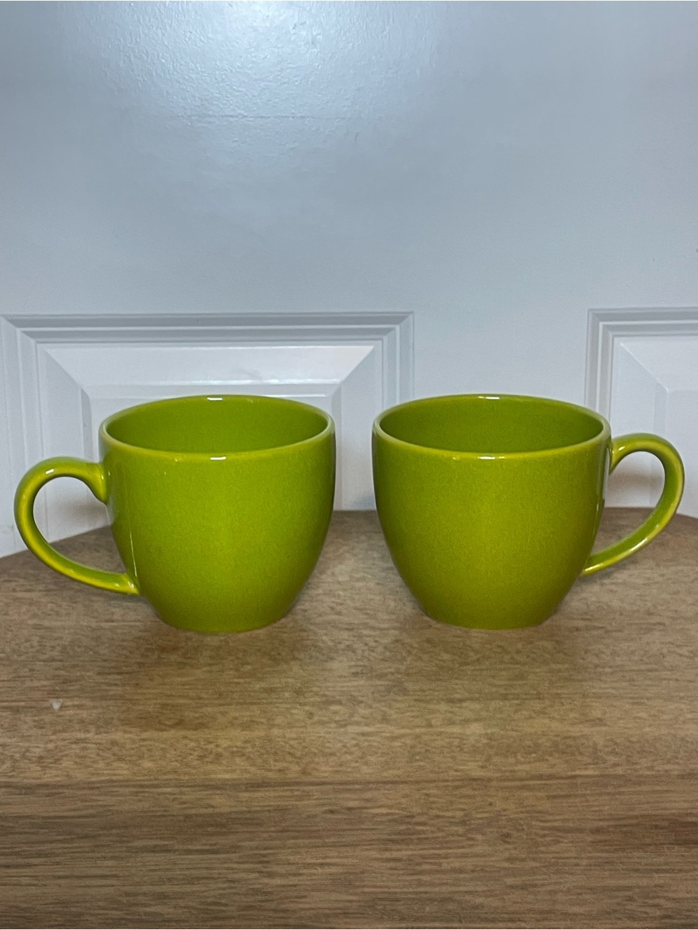 Waechtersbach Germany Green Coffee Mugs Set of 2 Ceramic Cups